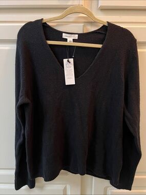 NWT.  Treasure & Bond Black V-Neck Sweater